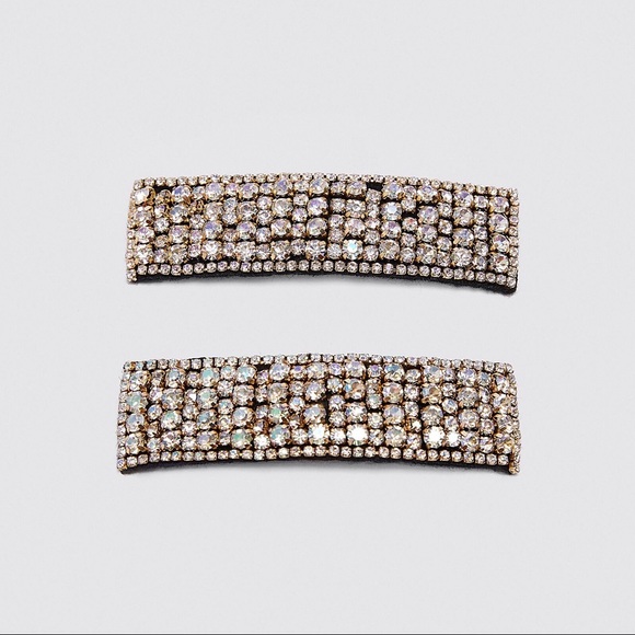 Zara Accessories - Zara Rhinestone Dual Pack Blingy Barettes